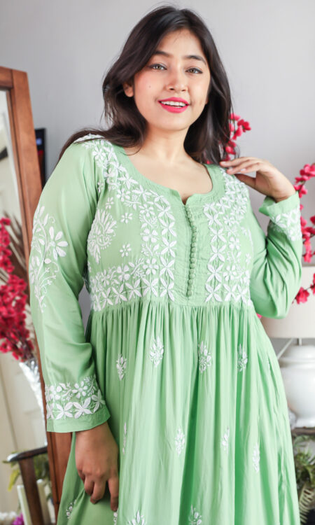 XL , Large Embroidered Ladies Frock Style Kurti at Rs 1500 in Kolkata | ID:  18670836991